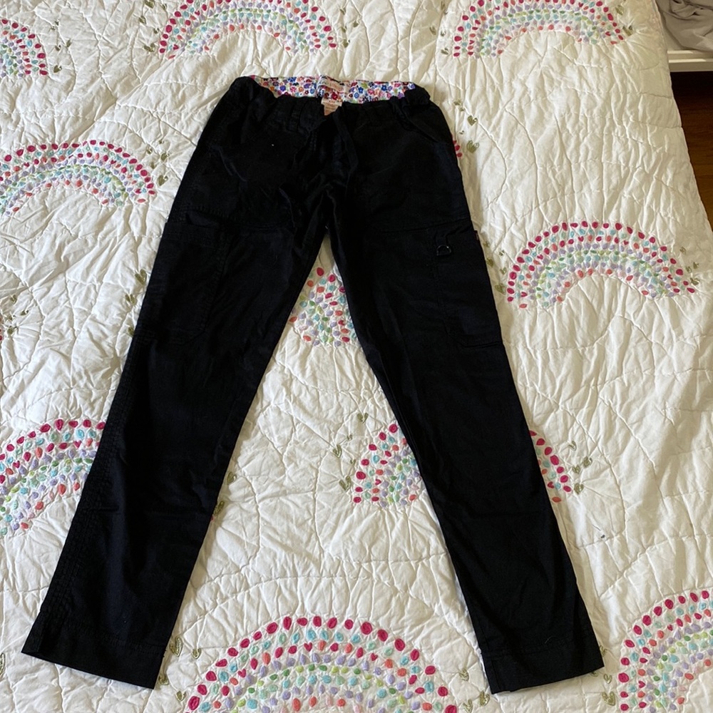 Koi stretch black cargo scrub pants